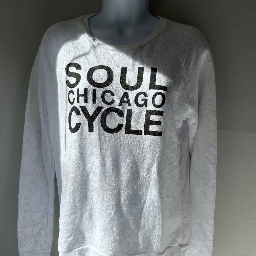 Soul Chicago sweatshirt white soulcycle size S NWT